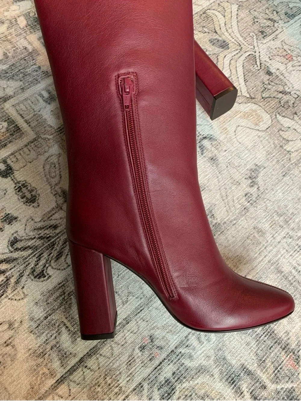 Sezane amandine boots in burgundy - Picture 6 of 9